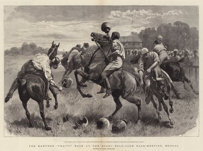 La Carrera de Chatti de Barro en la Reunión de Carreras del Club de Polo Baghi, Bengala de John Charlton